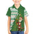Ireland Christmas Family Matching Summer Maxi Dress and Hawaiian Shirt with Celtic Harp Santa and Green Holiday Pattern - Wonder Print Shop