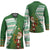 Ireland Christmas Hockey Jersey with Celtic Harp Santa and Green Holiday Pattern - Wonder Print Shop