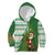 Ireland Christmas Kid Hoodie with Celtic Harp Santa and Green Holiday Pattern - Wonder Print Shop