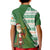 Ireland Christmas Kid Polo Shirt with Celtic Harp Santa and Green Holiday Pattern - Wonder Print Shop