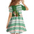 Ireland Christmas Kid Short Sleeve Dress with Celtic Harp Santa and Green Holiday Pattern - Wonder Print Shop