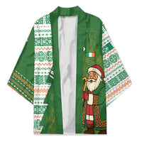 Ireland Christmas Kimono with Celtic Harp Santa and Green Holiday Pattern - Wonder Print Shop