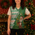 Ireland Christmas Knitted V-Neck Vest with Celtic Harp Santa and Green Holiday Pattern - Wonder Print Shop