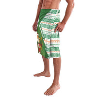 Ireland Christmas Lavalava with Celtic Harp Santa and Green Holiday Pattern - Wonder Print Shop