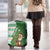 Ireland Christmas Luggage Cover with Celtic Harp Santa and Green Holiday Pattern - Wonder Print Shop