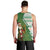 Ireland Christmas Men Tank Top with Celtic Harp Santa and Green Holiday Pattern - Wonder Print Shop