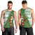 Ireland Christmas Men Tank Top with Celtic Harp Santa and Green Holiday Pattern - Wonder Print Shop