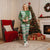 Ireland Christmas Pajama Set with Celtic Harp Santa and Green Holiday Pattern - Wonder Print Shop