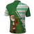 Ireland Christmas Polo Shirt with Celtic Harp Santa and Green Holiday Pattern - Wonder Print Shop