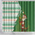 Ireland Christmas Shower Curtain with Celtic Harp Santa and Green Holiday Pattern - Wonder Print Shop