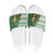 Ireland Christmas Slide Sandals with Celtic Harp Santa and Green Holiday Pattern - Wonder Print Shop