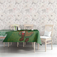 Ireland Christmas Tablecloth with Celtic Harp Santa and Green Holiday Pattern - Wonder Print Shop