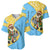 Saint Lucia Christmas Baseball Jersey with Steelpan Santa Floral Pattern and Flag - Wonder Print Shop