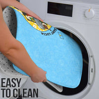 Saint Lucia Christmas Bathroom Set with Steelpan Santa Floral Pattern and Flag - Wonder Print Shop