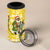 Saint Lucia Christmas 4 in 1 Can Cooler Tumbler with Steelpan Santa Floral Pattern and Flag - Wonder Print Shop
