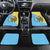Saint Lucia Christmas Car Mats with Steelpan Santa Floral Pattern and Flag - Wonder Print Shop