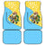 Saint Lucia Christmas Car Mats with Steelpan Santa Floral Pattern and Flag - Wonder Print Shop