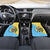 Saint Lucia Christmas Car Mats with Steelpan Santa Floral Pattern and Flag - Wonder Print Shop