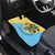 Saint Lucia Christmas Car Mats with Steelpan Santa Floral Pattern and Flag - Wonder Print Shop