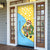 Saint Lucia Christmas Door Cover with Steelpan Santa Floral Pattern and Flag - Wonder Print Shop