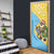 Saint Lucia Christmas Door Cover with Steelpan Santa Floral Pattern and Flag - Wonder Print Shop