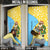 Saint Lucia Christmas Door Cover with Steelpan Santa Floral Pattern and Flag - Wonder Print Shop