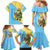 Saint Lucia Christmas Family Matching Mermaid Dress and Hawaiian Shirt with Steelpan Santa Floral Pattern and Flag - Wonder Print Shop