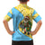 Saint Lucia Christmas Family Matching Off The Shoulder Long Sleeve Dress and Hawaiian Shirt with Steelpan Santa Floral Pattern and Flag - Wonder Print Shop