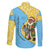 Saint Lucia Christmas Family Matching Off The Shoulder Long Sleeve Dress and Hawaiian Shirt with Steelpan Santa Floral Pattern and Flag - Wonder Print Shop