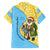 Saint Lucia Christmas Family Matching Summer Maxi Dress and Hawaiian Shirt with Steelpan Santa Floral Pattern and Flag - Wonder Print Shop
