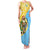 Saint Lucia Christmas Family Matching Tank Maxi Dress and Hawaiian Shirt with Steelpan Santa Floral Pattern and Flag - Wonder Print Shop