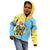 Saint Lucia Christmas Kid Hoodie with Steelpan Santa Floral Pattern and Flag - Wonder Print Shop