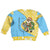 Saint Lucia Christmas Kid Ugly Christmas Sweater with Steelpan Santa Floral Pattern and Flag - Wonder Print Shop