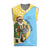 Saint Lucia Christmas Knitted V-Neck Vest with Steelpan Santa Floral Pattern and Flag - Wonder Print Shop