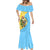 Saint Lucia Christmas Mermaid Dress with Steelpan Santa Floral Pattern and Flag - Wonder Print Shop