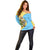 Saint Lucia Christmas Off Shoulder Sweater with Steelpan Santa Floral Pattern and Flag - Wonder Print Shop