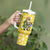 Saint Lucia Christmas Tumbler With Handle with Steelpan Santa Floral Pattern and Flag - Wonder Print Shop