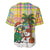 Saint Lucia Christmas Baseball Jersey with Parrot Palm Tree Snowman and Plaid Holiday - Wonder Print Shop