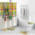 Saint Lucia Christmas Bathroom Set with Parrot Palm Tree Snowman and Plaid Holiday - Wonder Print Shop