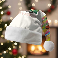 Saint Lucia Christmas Santa Hat with Parrot Palm Tree Snowman and Plaid Holiday - Wonder Print Shop