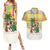Saint Lucia Christmas Couples Matching Summer Maxi Dress and Hawaiian Shirt with Parrot Palm Tree Snowman and Plaid Holiday - Wonder Print Shop