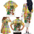 Saint Lucia Christmas Family Matching Off The Shoulder Long Sleeve Dress and Hawaiian Shirt with Parrot Palm Tree Snowman and Plaid Holiday - Wonder Print Shop