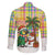 Saint Lucia Christmas Family Matching Off The Shoulder Long Sleeve Dress and Hawaiian Shirt with Parrot Palm Tree Snowman and Plaid Holiday - Wonder Print Shop
