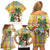 Saint Lucia Christmas Family Matching Off Shoulder Short Dress and Hawaiian Shirt with Parrot Palm Tree Snowman and Plaid Holiday - Wonder Print Shop