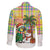 Saint Lucia Christmas Family Matching Off Shoulder Short Dress and Hawaiian Shirt with Parrot Palm Tree Snowman and Plaid Holiday - Wonder Print Shop