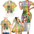 Saint Lucia Christmas Family Matching Short Sleeve Bodycon Dress and Hawaiian Shirt with Parrot Palm Tree Snowman and Plaid Holiday - Wonder Print Shop