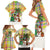 Saint Lucia Christmas Family Matching Short Sleeve Bodycon Dress and Hawaiian Shirt with Parrot Palm Tree Snowman and Plaid Holiday - Wonder Print Shop