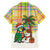 Saint Lucia Christmas Family Matching Short Sleeve Bodycon Dress and Hawaiian Shirt with Parrot Palm Tree Snowman and Plaid Holiday - Wonder Print Shop