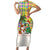 Saint Lucia Christmas Family Matching Short Sleeve Bodycon Dress and Hawaiian Shirt with Parrot Palm Tree Snowman and Plaid Holiday - Wonder Print Shop