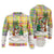 Saint Lucia Christmas Ugly Christmas Sweater with Parrot Palm Tree Snowman and Plaid Holiday - Wonder Print Shop